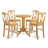 5 Piece Counter Height Pub Set Includes a Round Dining Table with Pedestal and 4 Dining Room Chairs, Black & Cherry-1579095482-1575159948-1486587510