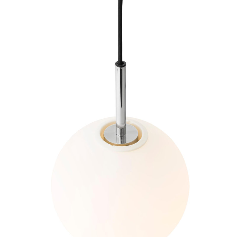 TR Bulb Series 1 - Light Pendant, Matte White, Polished Steel