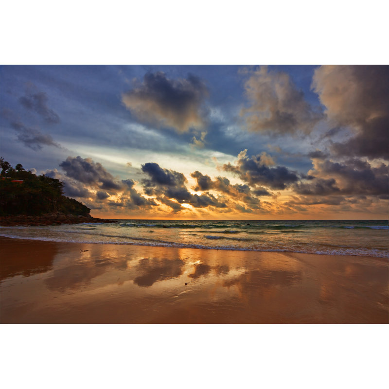 Tropical Sunset - Wrapped Canvas Print, 30cm H x 46cm W x 3.8cm D