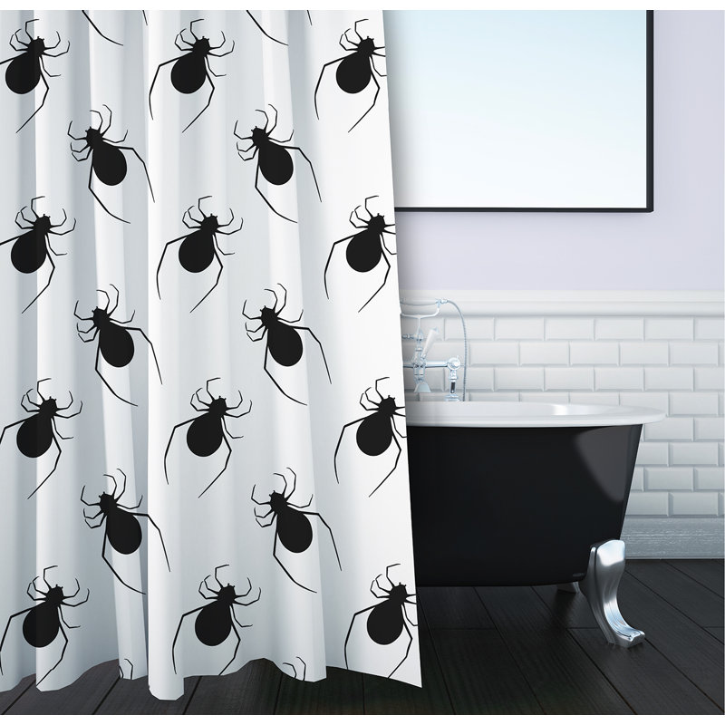 Rideau de douche simple Eni, Blanc
