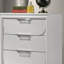 Commode contemporaine blanc perle glamour