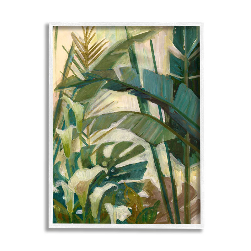 Art de la giclée tropicale dans une jungle tropicale par Elaine Vollherbst-Lane, H 14 po x l 11 po x P 1,5 po