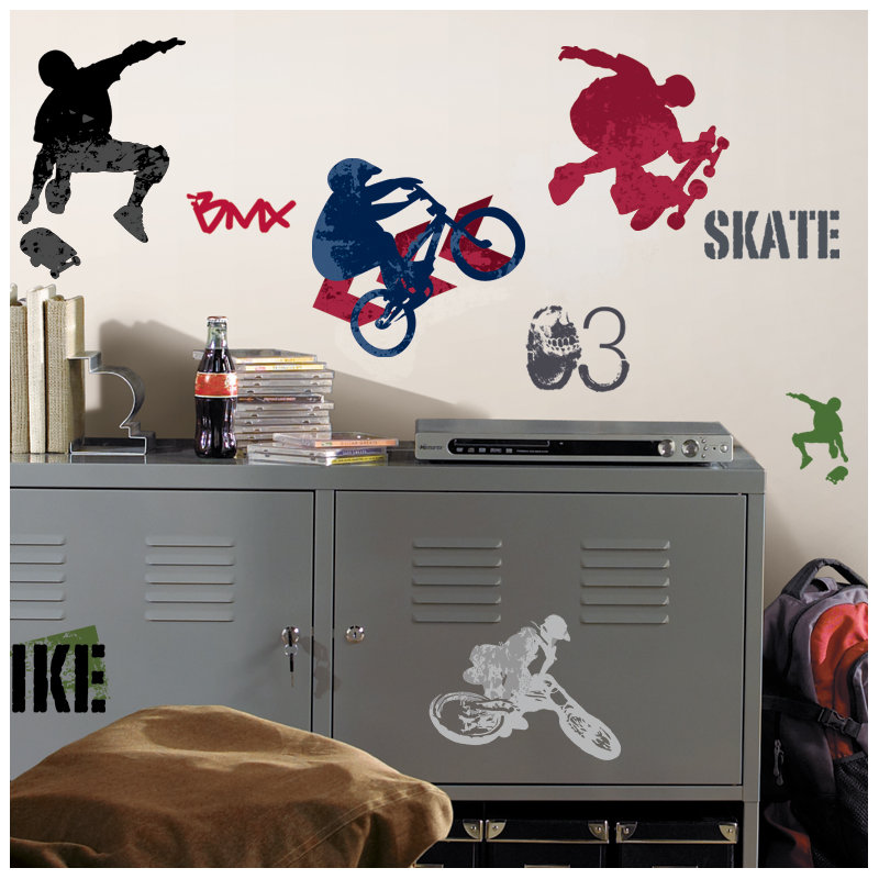 Décalcomanie murale sports extrêmes