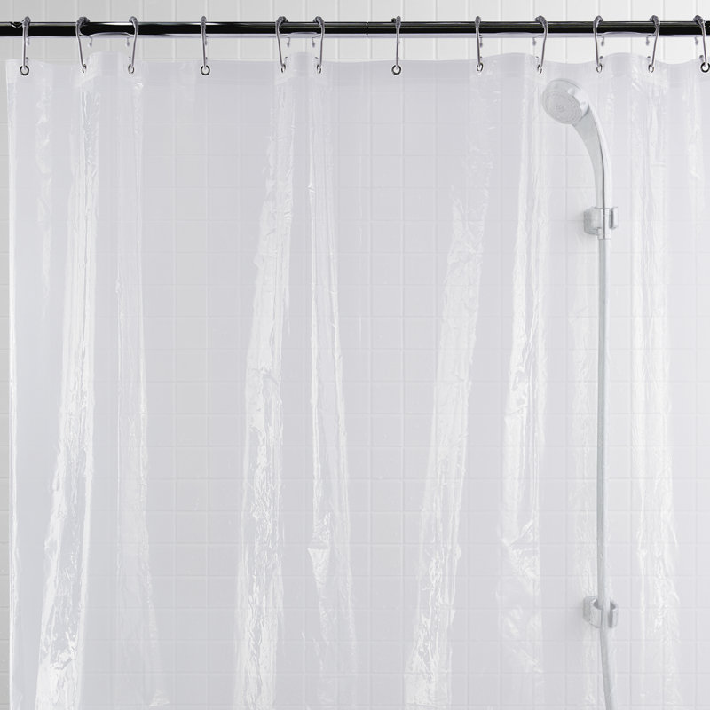 Beti Vinyl Shower Curtain, Clear