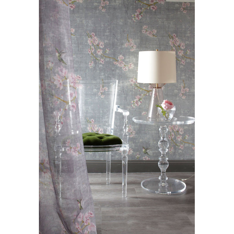 Chinoiserie Blossom Fantasia Fabric, Gray