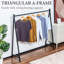 Maeanna 57.4'' Metal Industrial Pipe Clothing Rack