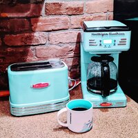  Nostalgia RCOF120AQ Retro 12-Cup Programmable Coffee Maker –  Aqua Blue: Home & Kitchen