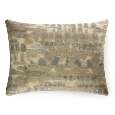 Coussin sous le courant imprimé en polyester | Lin fait sur commande