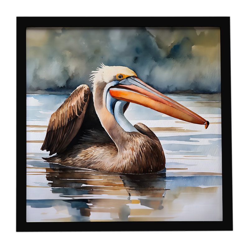Pelican Framed Metal Print