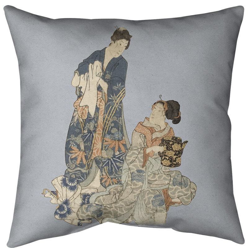 Housse de coussin euro wellspring of amour, Bleu, Polyester sergé