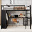 Structure de lit double pleine grandeur avec garde-robe intégrée-236022529-236022534