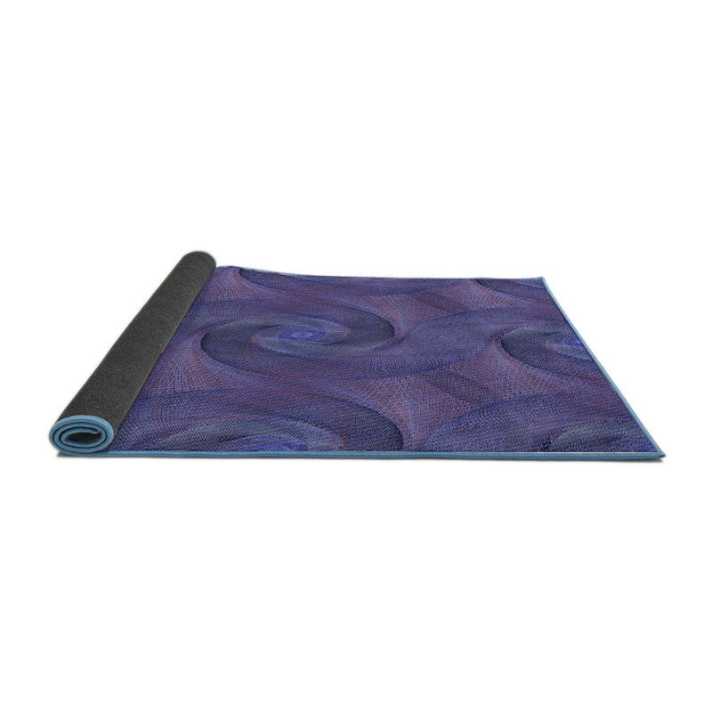 Tapis mauve en laine, Rond 4 pi