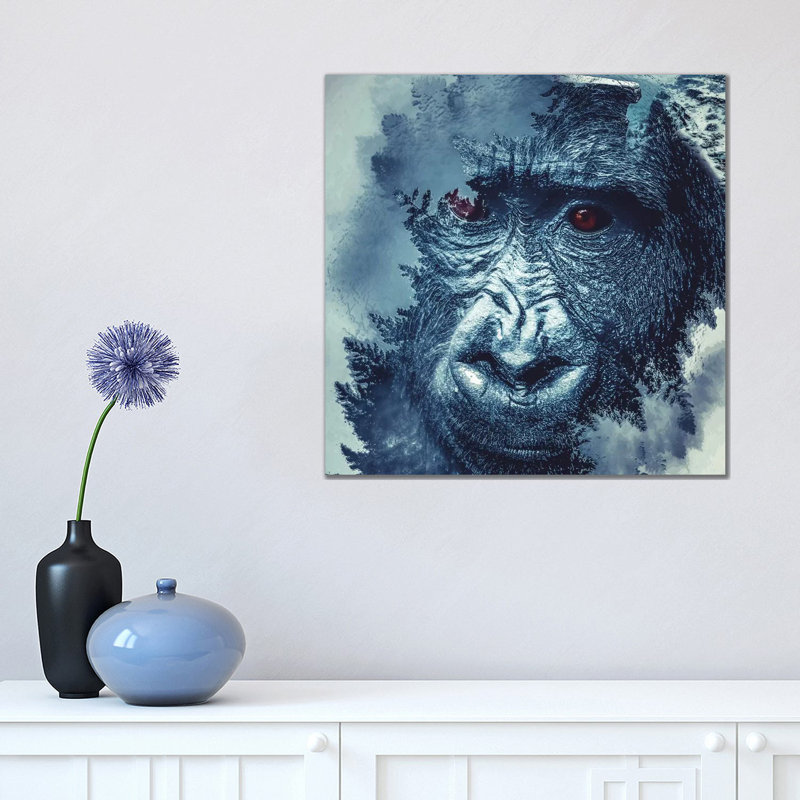 Gorilla by Paul Haag - Print on Canvas, 45.72 cm H x 45.72 cm W x 1.91 cm D, Wrapped Canvas
