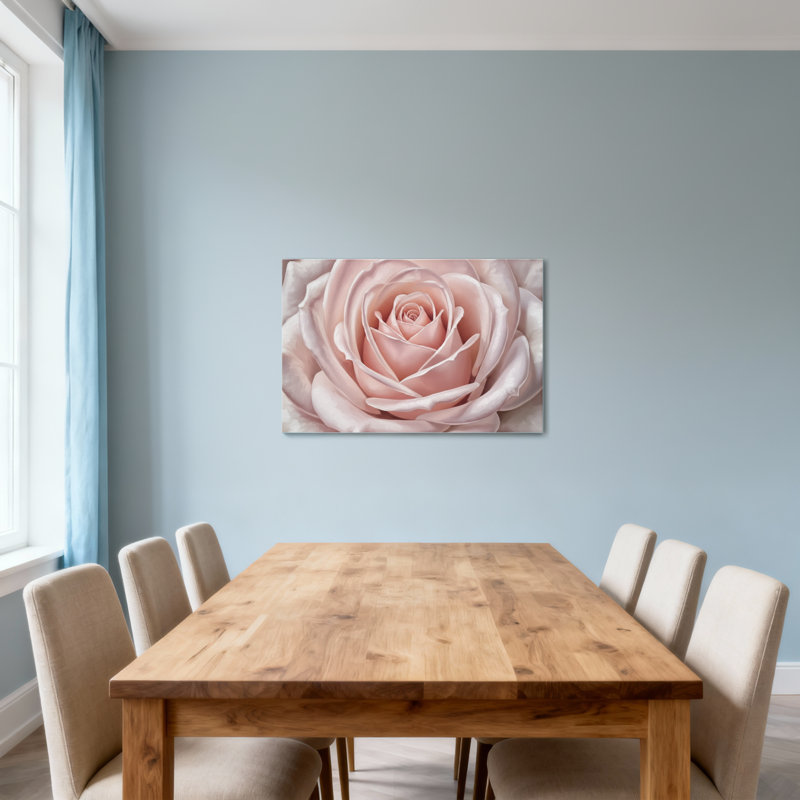 Plantes et fleurs, impression de motif floral rose, H 12 po x l 18 po