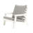 HIPS All-Weather Outdoor Single Sofa With Cushion, White/Grey