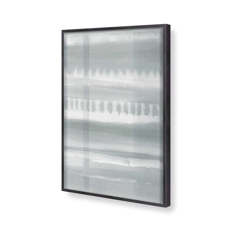Soft Gradient Stripes I Print, 15.25" H x 12.25" W, Weathered Zinc Single Picture Frame