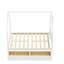 Structure de lit double pour enfant avec tête de lit Montessori, 2 tiroirs de rangement, aucun sommier requis, assemblage facile, blanc-129882300