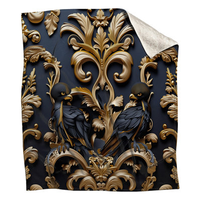 Ornate Birds Flourish Blankets