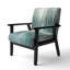 Fauteuil d'appoint rembourré 'Frayer - Green Forest Dream - Traditional