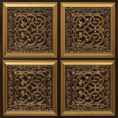 Carreau de plafond texturé en PVC antique Lover L 24 po x l 24 po Lover's Knot
