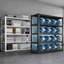 Étagères de rangement robustes en métal pour garage, support de rangement réglable de 48 po x 24 po x 72 po avec capacité de charge totale de 1650 lb, étagère de rangement sans boulons antirouille pour garage-240809088-240809090
