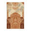 Tapis oriental classique beige en mosquée bleu lavabo lavable à la machine-1149211891