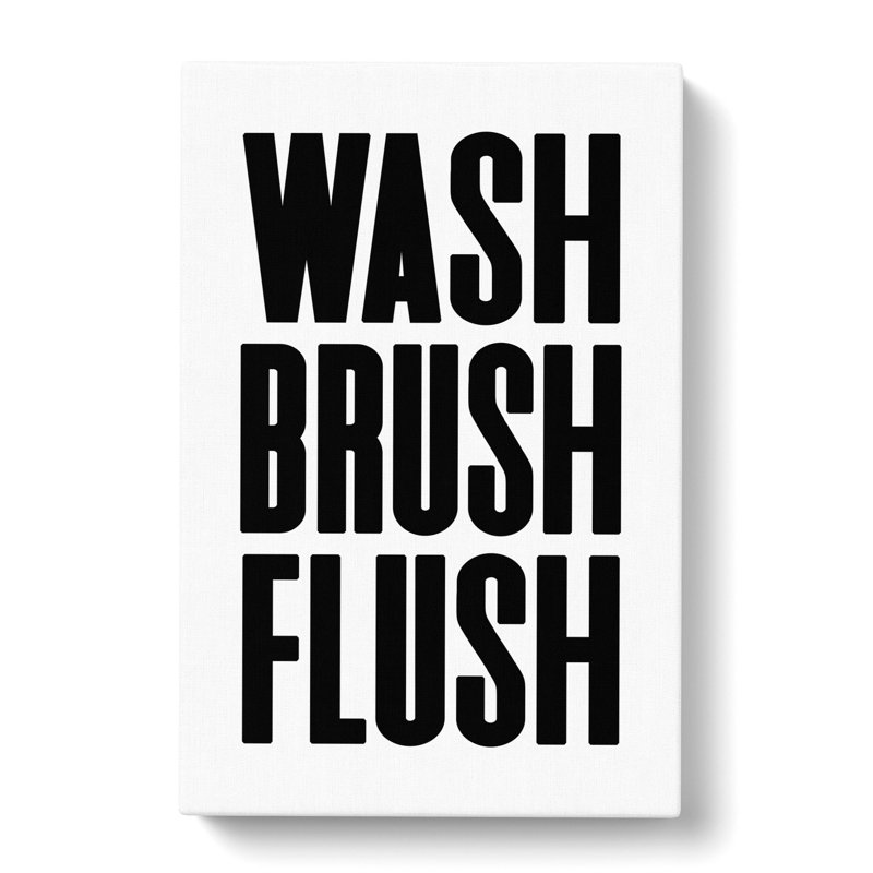 Wash Brush Flush - Wrapped Canvas Print, 76cm H x 50cm W x 3cm D