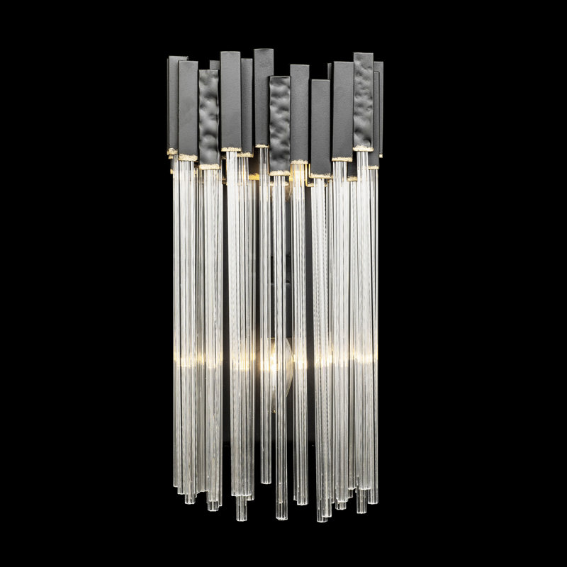 Matrix Wall Sconce - 6.5"D x 8"W x 17.5"H – Matte Black/French Gold, Matte Black/French Gold