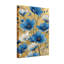 Plantes et fleurs fleurs bleues et blanches sur fond doré-1246670432