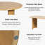 Table de salle à manger ovale en bois avec 2 pieds-1611329673-1611329678