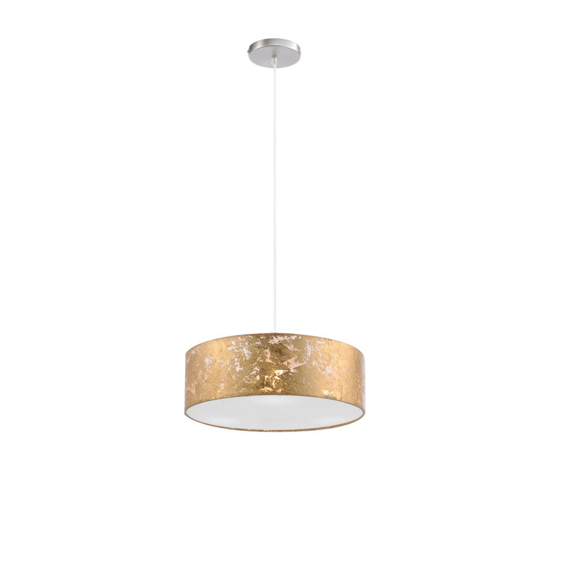 3 - Light Drum Pendant, 120cm H x 60cm diameter, Gold
