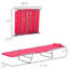 Chaise longue de camping rose pliante avec siège en filet respirant pour les voyages