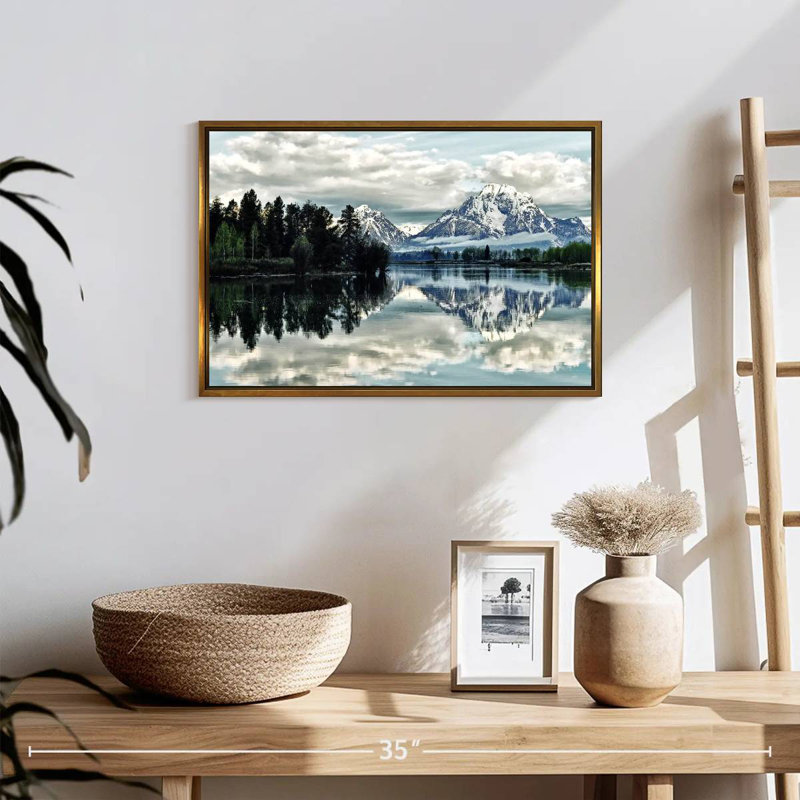 Jackson Hole, Cadre flottant doré, 19 po x 13 po