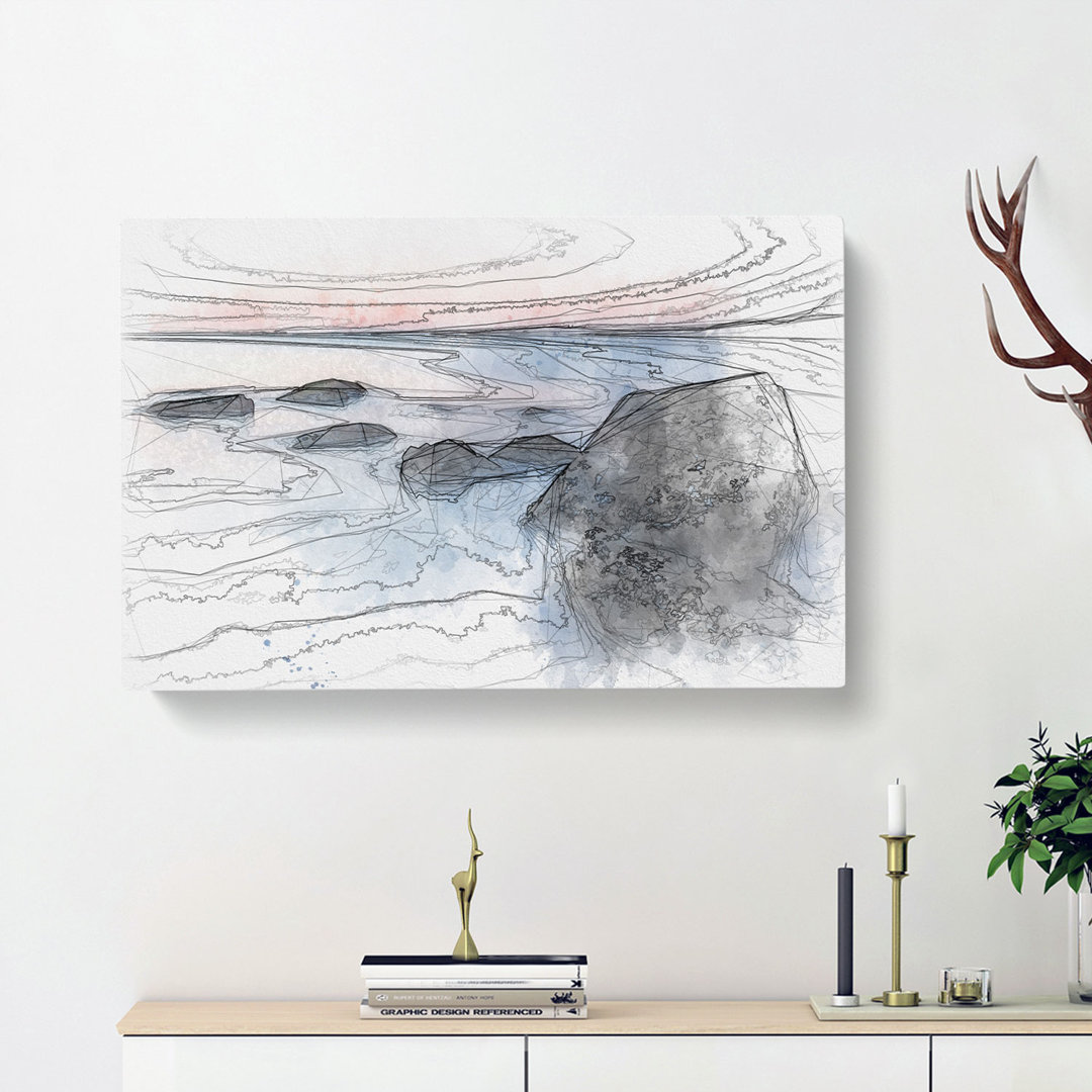 Beach In Yantai China - Wrapped Canvas