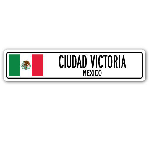 Plaque de rue en aluminium Almodovar Ciudad Victoria, Mexique, H 6 po x l 24 po x P 1 po