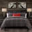 Heath Graphite Plaid Woven Cotton Heathd Modern Classic Comforter Set-2137890270