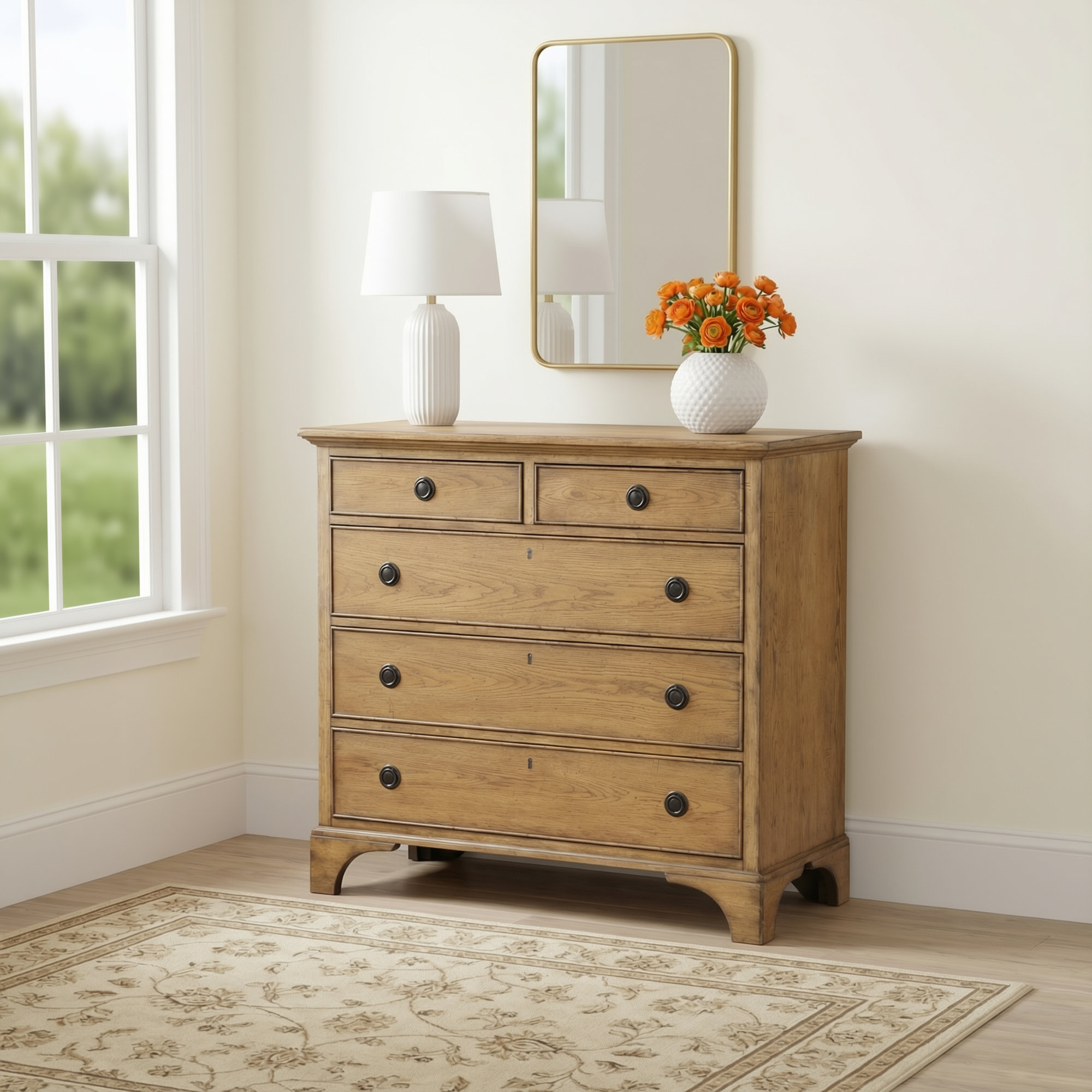 Country Living 5-Drawer Accent Chest 1, Brown