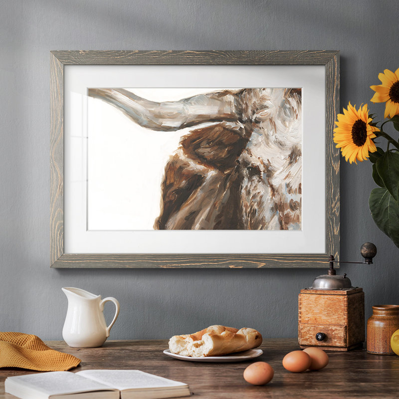 " Steer Clear I ", Gray, 14" H x 20" W x 1.5" D