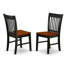Ensemble de mobilier de salle à manger 7 pièces composé d'une table de cuisine ovale avec rallonge papillon et 6 chaises, noir et cerise-319000204