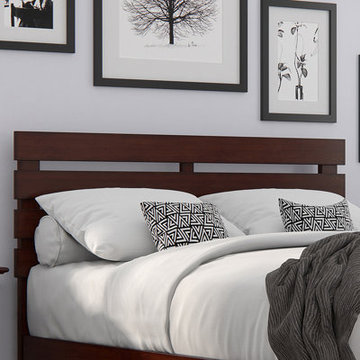 Jaqson Premium Wood Farmhouse Slat Headboard by Harriet Bee