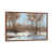 Toile avec cadre en bois brun classique est en rupture de stock