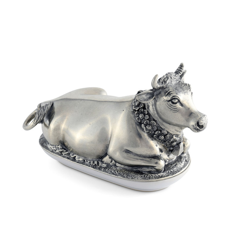 Garden Friends Pewter Butter Dish