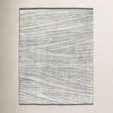 RIZE Hand Knotted Wool Abstract Area Rug in Gray