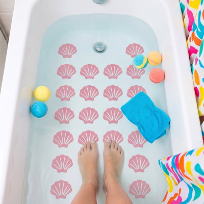 Polyester pillowcase Shaped Bathtub   Sticker Equipped With Advanced Plastic Scraper Waterproof And  Free Safety Grip Sticker For Bathtub And Shower Floor