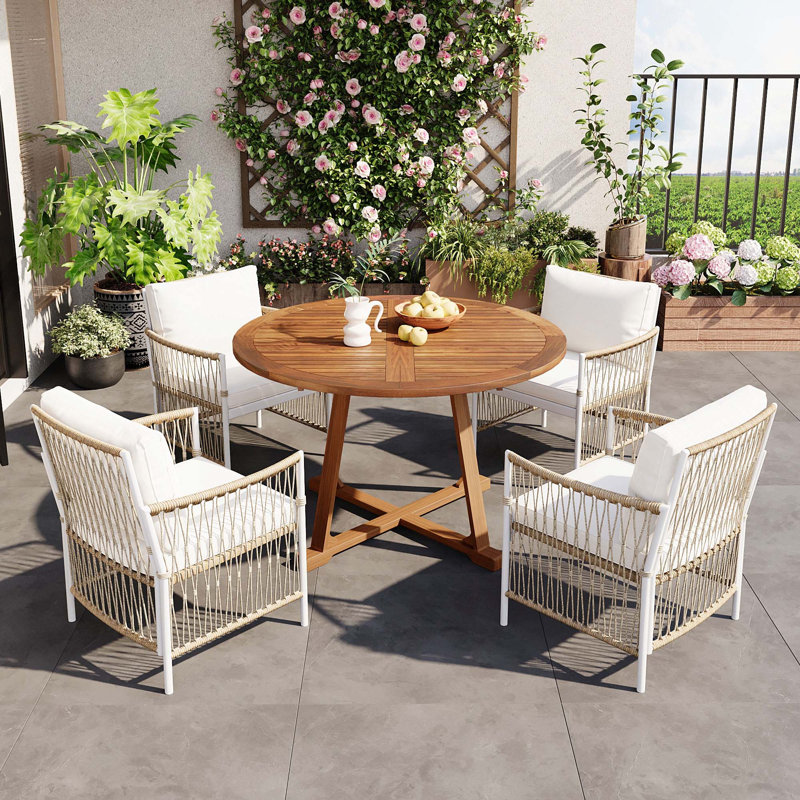 Ensemble de table de salle à manger extensible 5 pièces Modern