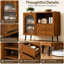 Buffet 31,5 ", armoire de rangement pour la cuisine, armoire décorative avec 2 tiroirs, 4 tablettes et 1 porte en acrylique
