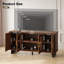 Mid-Century Modern TV Stand with Storage, TV Console Table with Glass Doors for Living Room-1362892904
