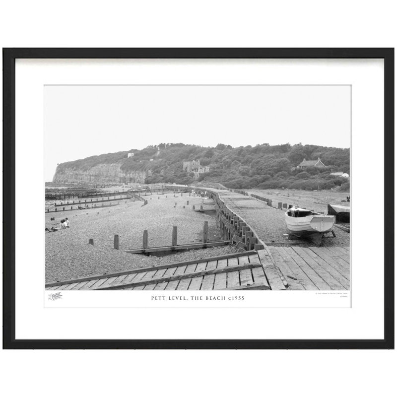 Pett Level, The Beach C1955 by Francis Frith - Single Picture Frame Print, 40cm H x 50cm W x 2.3cm D