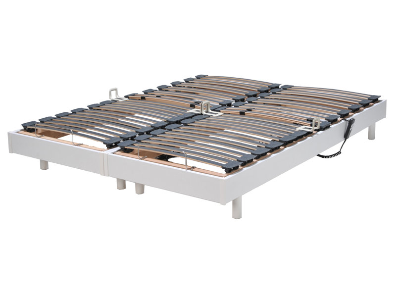 Sydnie Adjustable European Kingsize Bed, White
