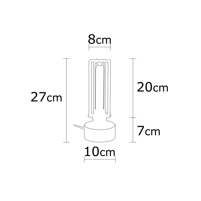 Lampe de table brune 10,63 "Jolyon, H 10,63 po x l 3,94 po x P 3,94 po